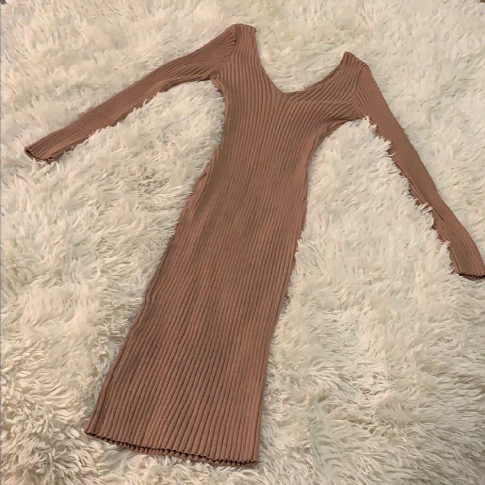 Fitted ribbed dress